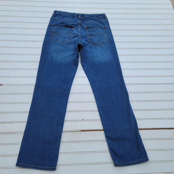 Place Boys Adjustable Waist Stretch Straight Denim Blue Jeans 30x26 Sz 14 - Picture 3 of 10